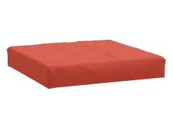 Cojín para sofá de palets tela rojo melange 60x60x10 cm
