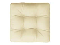 Cojín para sofá de palets tela crema 60x61,5x10 cm