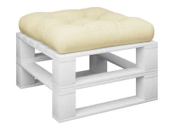 Cojín para sofá de palets tela crema 60x61,5x10 cm