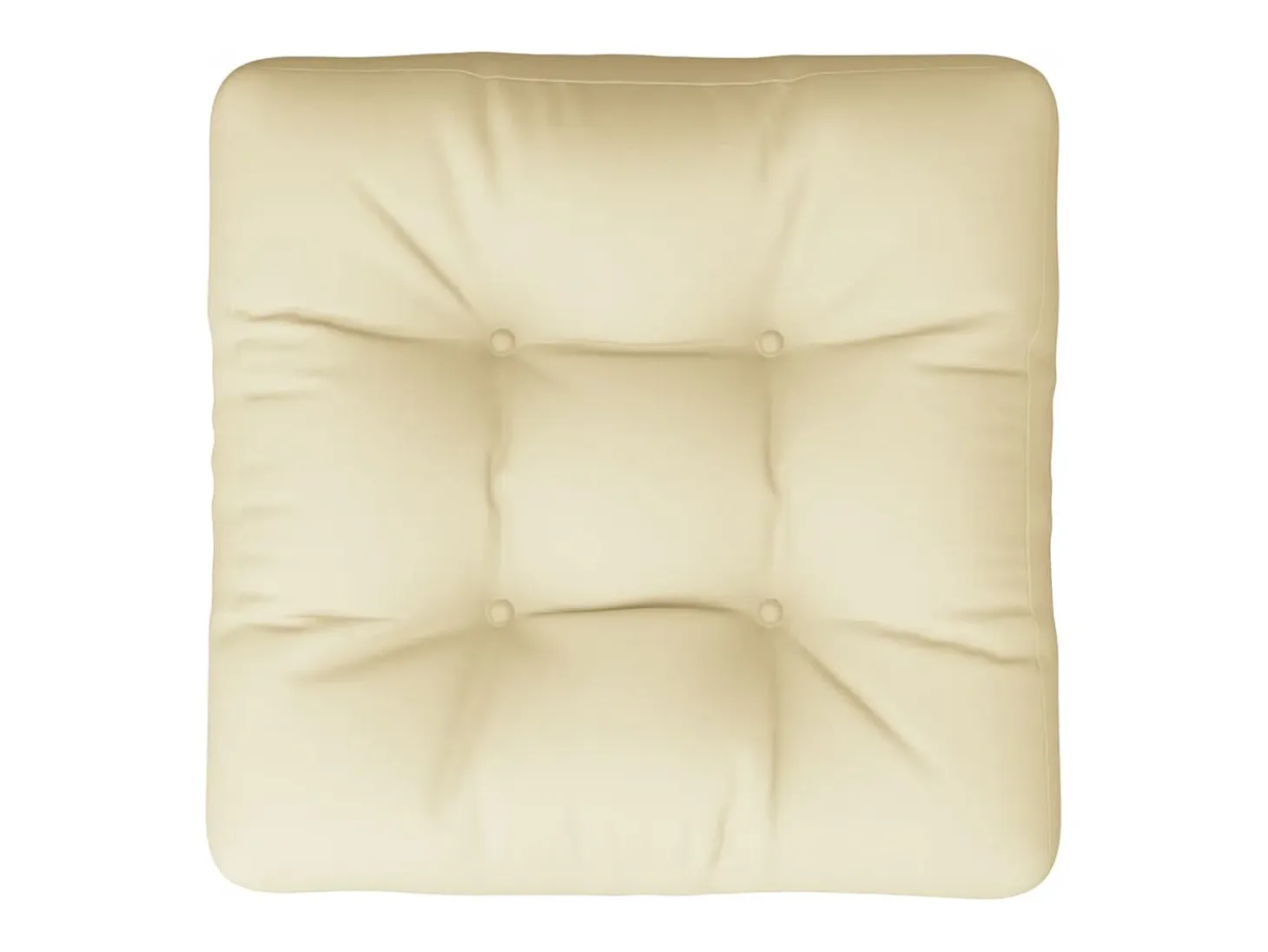 Cojín para sofá de palets tela crema 58x58x10 cm