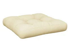 Cojín para sofá de palets tela crema 58x58x10 cm