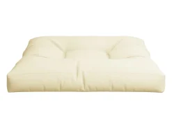 Cojín para sofá de palets tela crema 70x70x12 cm