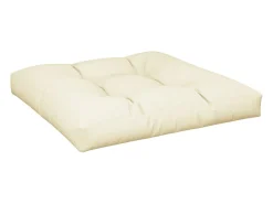 Cojín para sofá de palets tela crema 70x70x12 cm