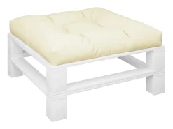 Cojín para sofá de palets tela crema 70x70x12 cm