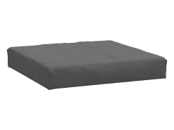 Cojín para sofá palets tela gris antracita melange 60x60x10 cm ES437604