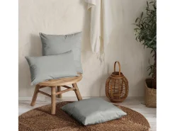 Cojín rectangular de terciopelo gris 50x30 cm - NAURU - SACASA