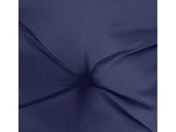 Cojín redondo de tela Oxford azul marino Ø 60x11 cm