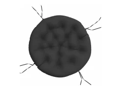 Cojín redondo tela Oxford negro Ø 100x11 cm ES545752