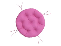 Cojín redondo tela Oxford rosa Ø 60x11 cm ES525575