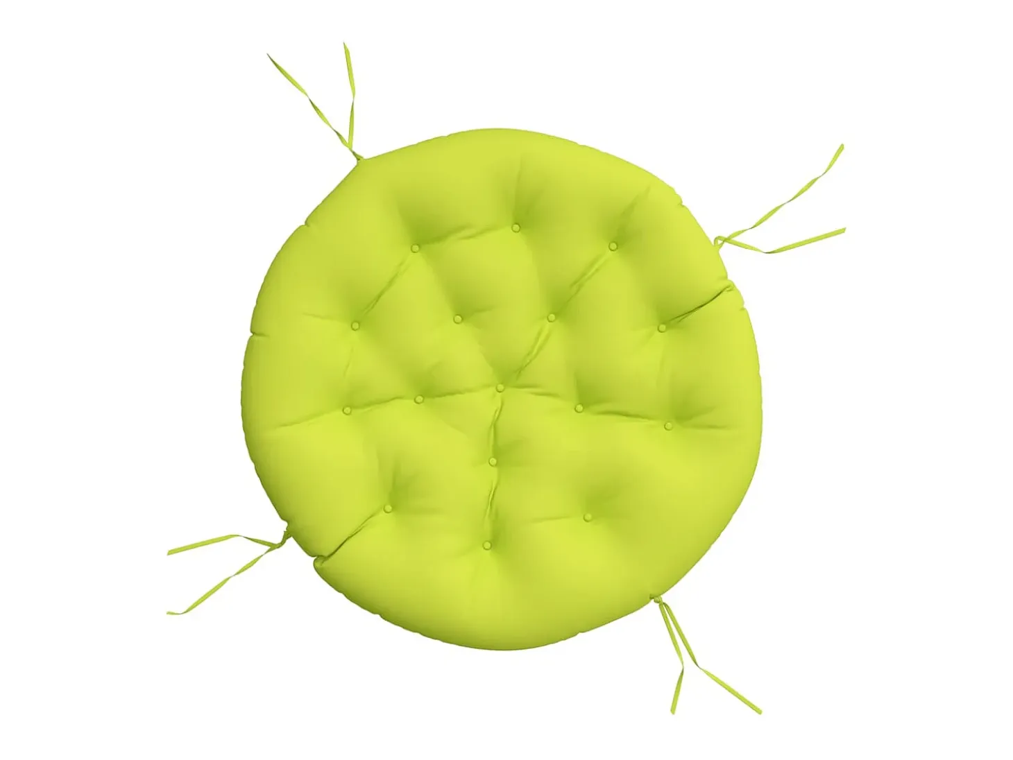 Cojín redondo tela Oxford verde vivo Ø 100x11 cm