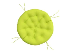 Cojín redondo tela Oxford verde vivo Ø 100x11 cm ES228565
