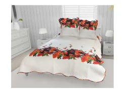 Colcha acolchada de algodón AMELIE 240x260 cm con 2 fundas de almohada