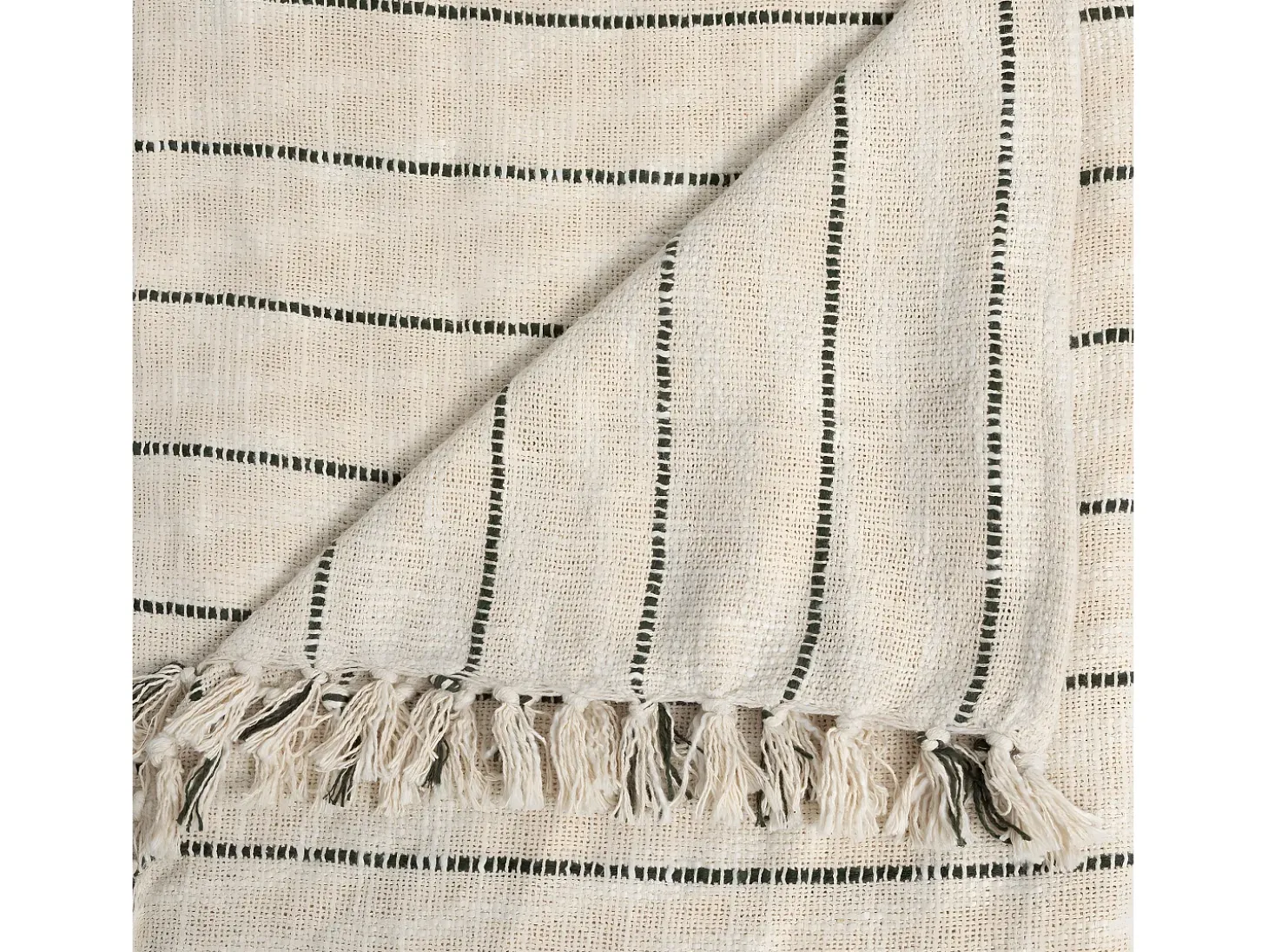 Colcha de algodón a rayas 260 x 240 cm