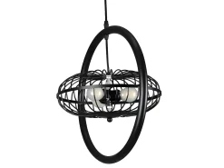 Colgante Articulado Negro Modelo Ganga 3 Luces