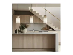 Colgante 1 luz modelo Aosta acabado beige/madera, 18cm(alto) 15cm(ancho) 15cm(fondo)