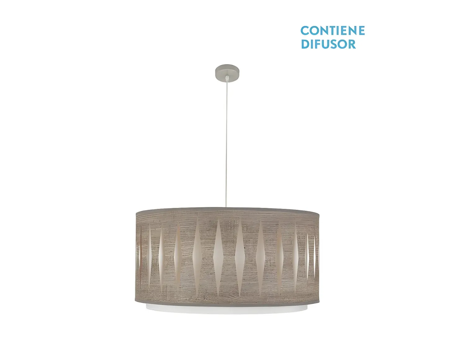 Colgante Regulable Madera/cromo Alexandra 3xe27 Fabrialamp