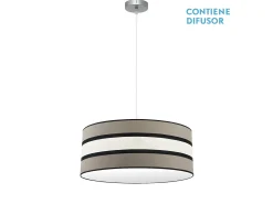 Colgante Bicolor 3luces Topo/beis Modelo Karla