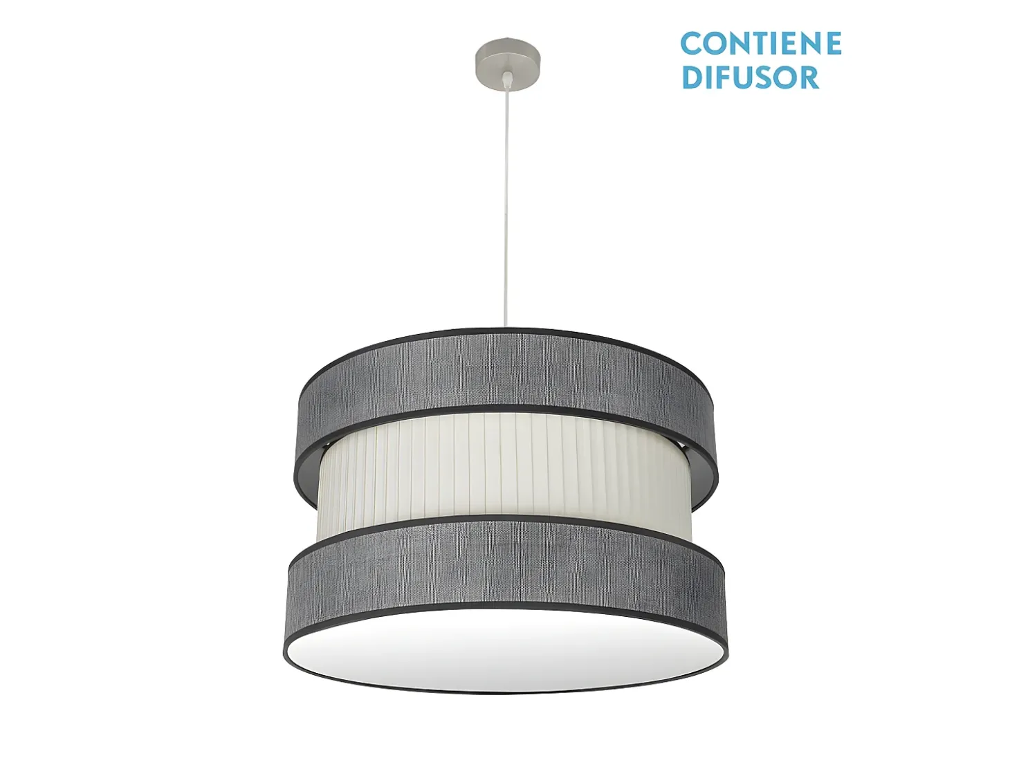 Colgante Bicolor Modelo Home 3luces Niquel Regulable