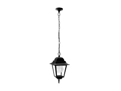 Colgante Clasico Para Exterior En Aluminio Spica Negro Ip44