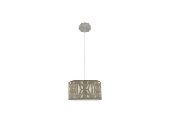 Colgante Con Pantalla Gris Modelo Katerina 1luz Xe27