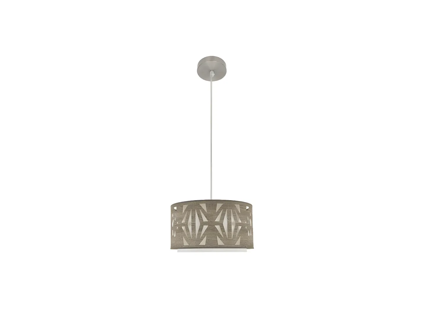 Colgante Con Pantalla Gris Modelo Katerina 1luz Xe27