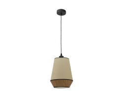 Colgante De 1 Luz Modelo Campana Marron