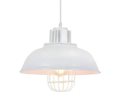 Colgante De Estilo Industrial Modelo Emu Blanco 33 Cm