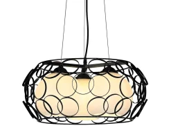 Colgante Grande De 3 Luces Modelo Peregrino Con Tulipas Esfericas