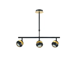 Colgante Lineal De 3 Focos Beethoven Negro/oro