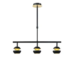 Colgante Lineal De 3 Focos Beethoven Negro/oro