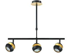 Colgante Lineal De 3 Focos Beethoven Negro/oro