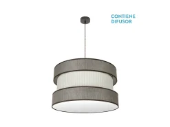 Colgante Marron Modelo Home 3luces Marron-beis