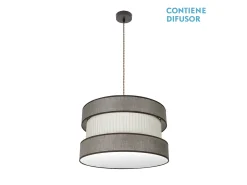 Colgante Marron-beis Modelo Home 2luces Regulable