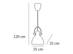 Colgante modelo Aliso acabado gris 120 cm(alto)25 cm(ancho)25 cm(largo)