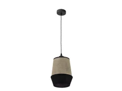 Colgante Modelo Campana Negro Con Pantalla