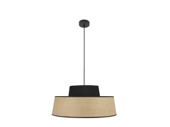 Colgante Modelo Jia Regulable 1luz Natural/negro