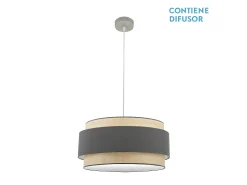 Colgante Modelo Kandy Natural/gris 3 Luces
