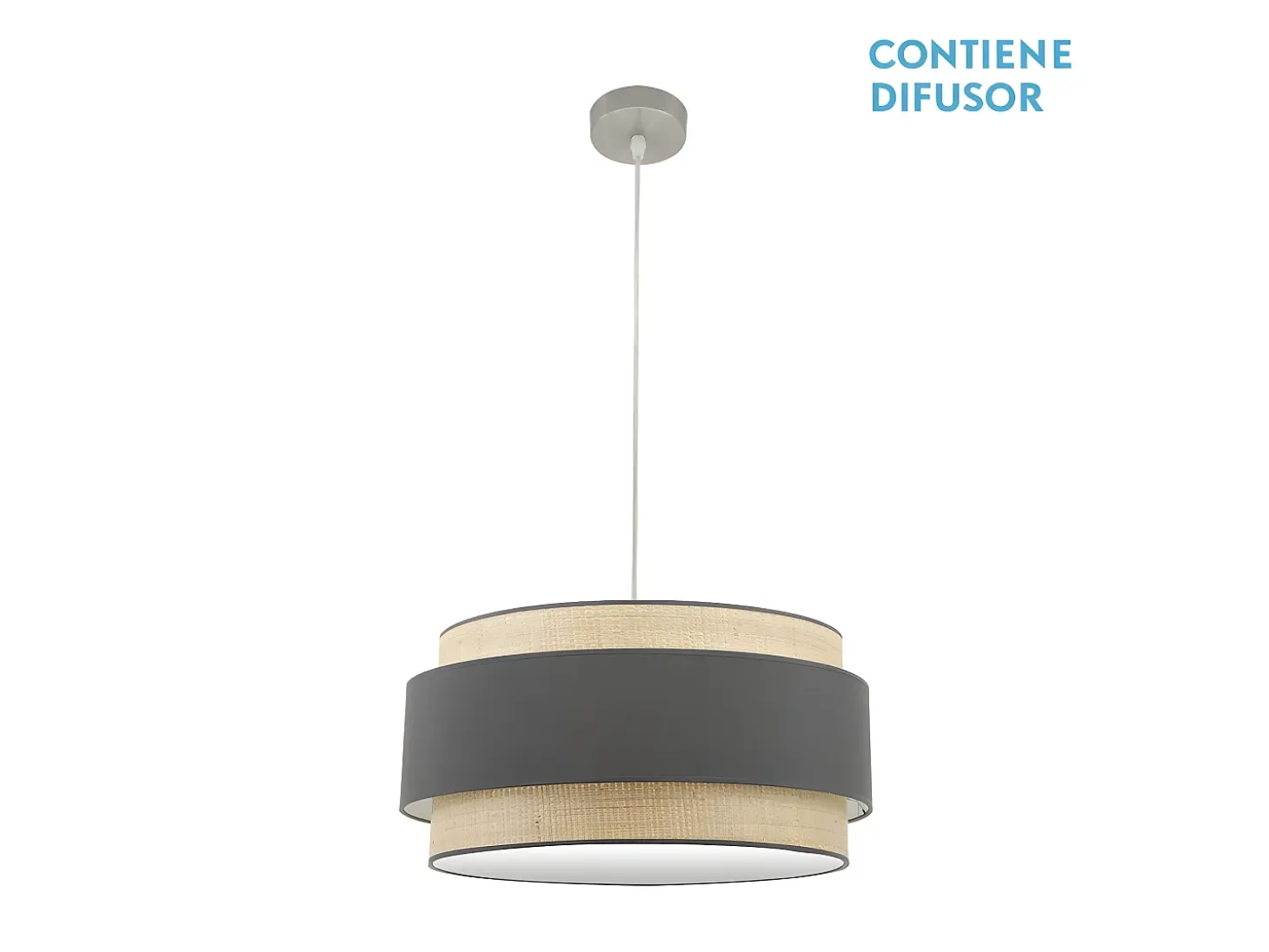 Colgante Modelo Kandy Natural/gris 3 Luces