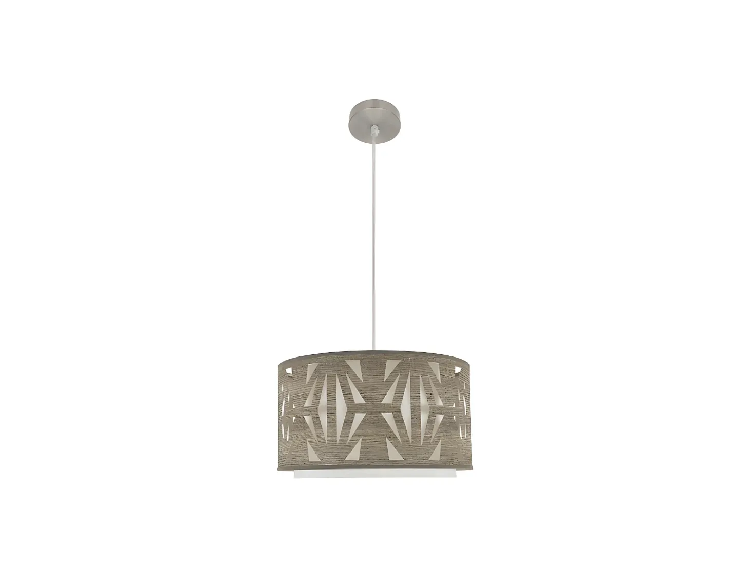 Colgante Niquel/madera Gris Modelo Katerina 1xe27 Regulable