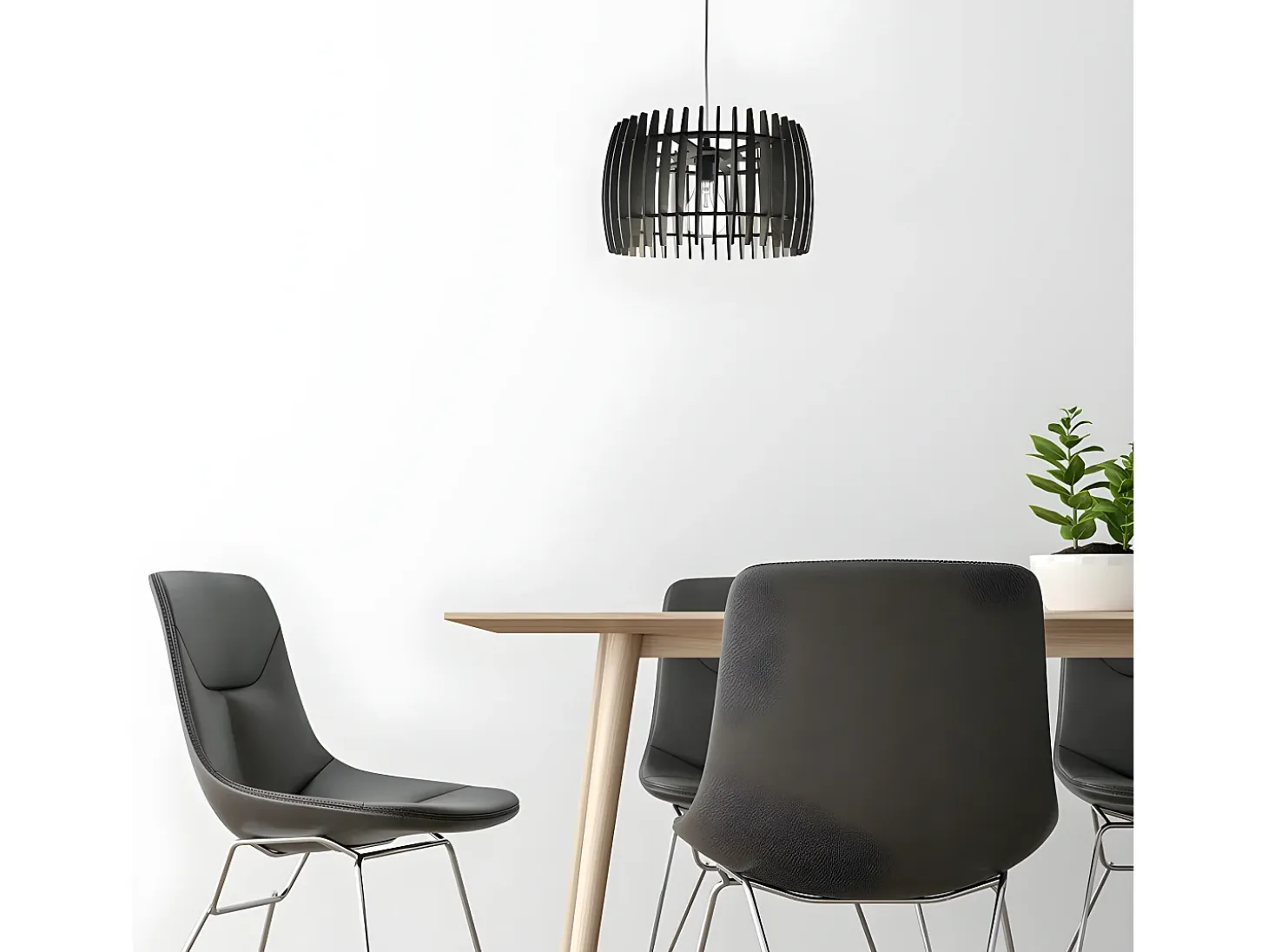 Colgante Poplar Marron Cafe De 1 Luz