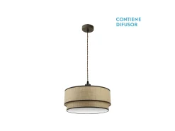 Colgante Realizado En Metal Color Marron /natural Roque