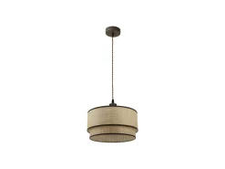 Colgante Regulable Color Marron/natural Modelo Roque