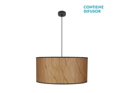 Colgante Regulable Modelo Papiro 3xe27 Pergamino/negro