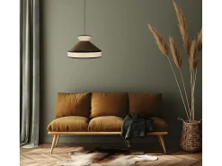 Colgante Serie Fabrizio En Marron De Una Luz