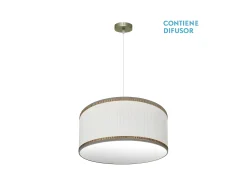 Colgante Soprano En Color Cuero/beis Modelo Regulable