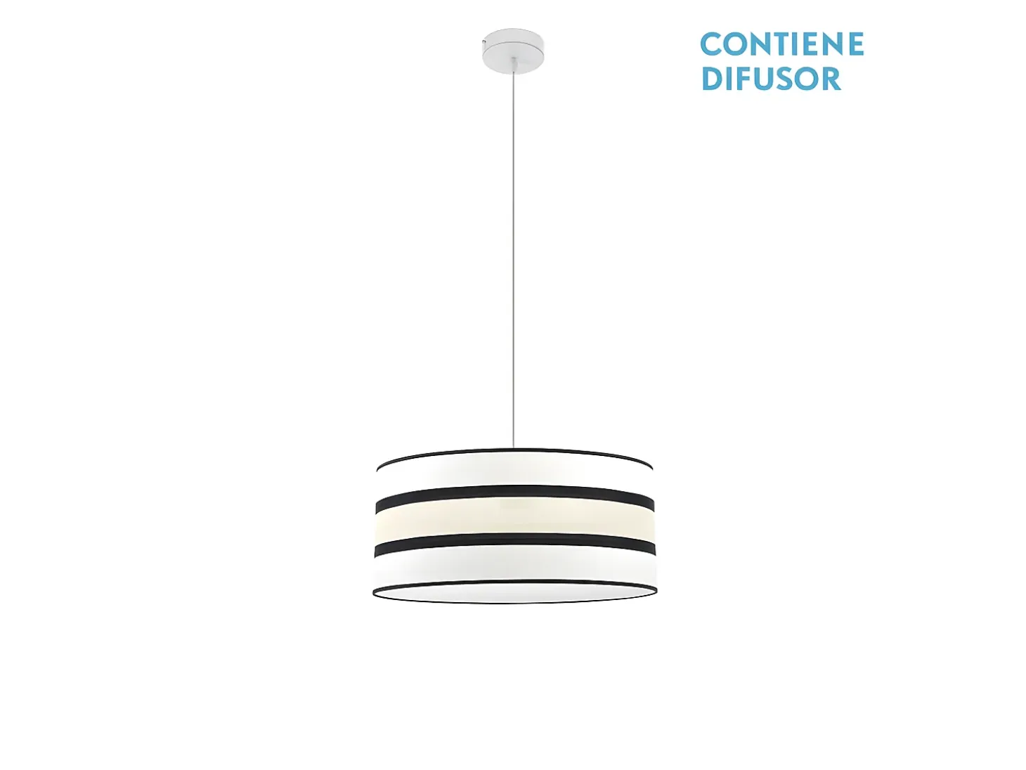 Colgante Tricolor Blanco/beis/negro Modelo Karla