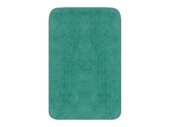 Conjunto de alfombrillas de baño de tela 3 piezas turquesa ES764355
