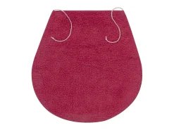 Conjunto de alfombrillas de baño de tela 3 piezas fucsia ES138634