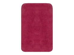 Conjunto de alfombrillas de baño de tela 3 piezas fucsia ES138634