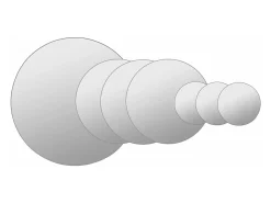 Conjunto de espejo de pared redondo vidrio 7 piezas ES543283